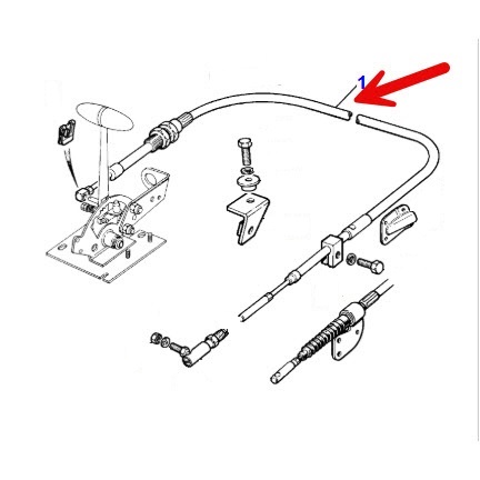 Jagbits Jaguar Parts: USED GEAR SHIFT CABLE CBC5224